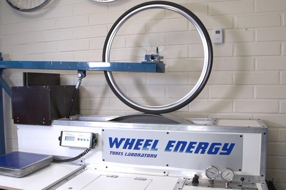 To test rolling resistance, Michelin sent its tires to Wheel Energy in Finland for third-party testing. Photo: Michelin