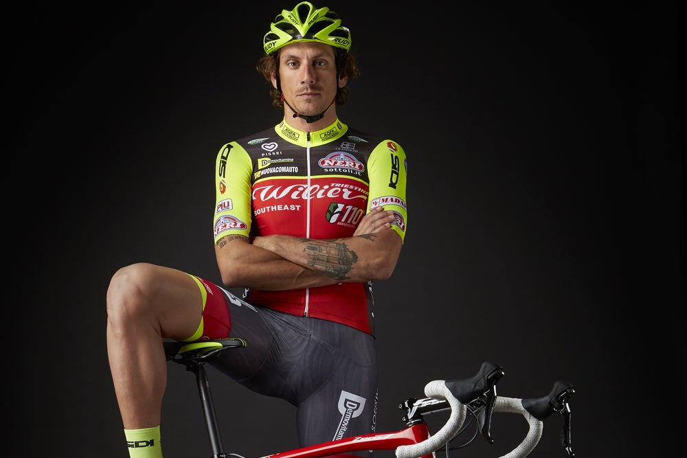 Filippo Pozzato models Wilier Triestina – Southeast's new kit. Photo: Wilier Triestina – Southeast