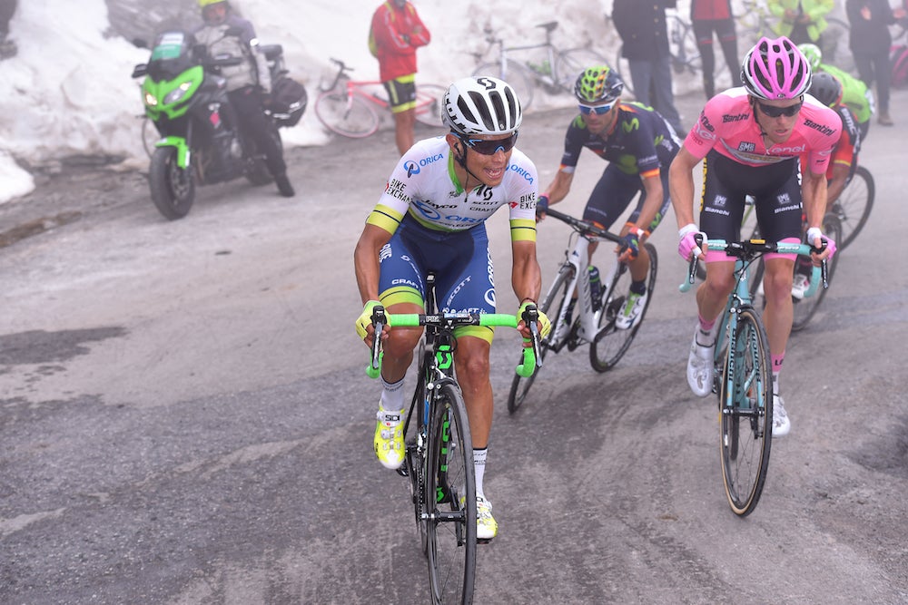 Esteban Chaves rode to second overall and delivered an impressive mountain stage victory in his second career Giro appearance. Photo: Tim De Waele | <a href="http://www.tdwsport.com" target="_blank">TDWsport.com</a>