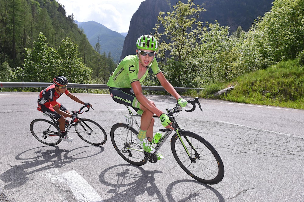 Joe Dombrowski escaped with Darwin Atapuma in stage 20 of the Giro and ended up finishing third. Photo: Tim De Waele | <a href="http://www.tdwsport.com" target="_blank">TDWsport.com</a>