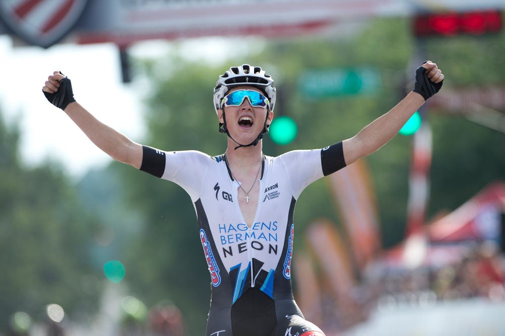 Greg Daniel celebrates his surprising win in his first USPRO National Championship. Photo: Casey B. Gibson | <a href="http://www.cbgphoto.com">www.cbgphoto.com</a>