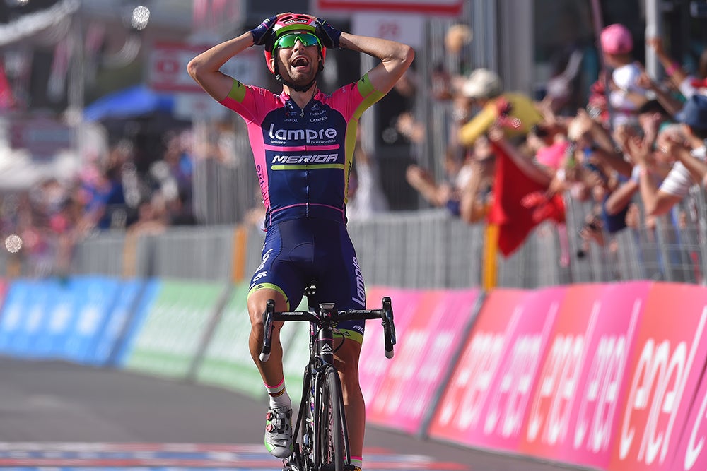 Diego Ulissi won the Giro's stage 4 with a solo attack, 10 kilometers from the finish. Photo: Tim De Waele | <a href="http://www.tdwsport.com" target="_blank">TDWsport.com</a> 