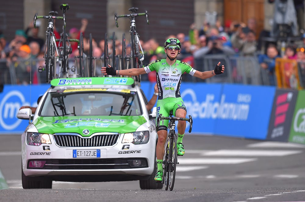 Bardiani CSF's Giulio Ciccone claimed his first career Giro stage win on Tuesday in Sestola. Photo: Tim De Waele | <a href="http://www.tdwsport.com" target="_blank">TDWsport.com</a> 