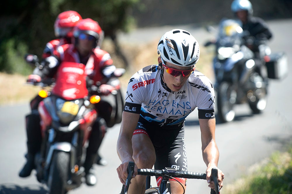 Neilson Powless had a break-through ride at the 2016 Amgen Tour of California. Photo: Casey B. Gibson | <a href="http://www.cbgphoto.com">www.cbgphoto.com</a>