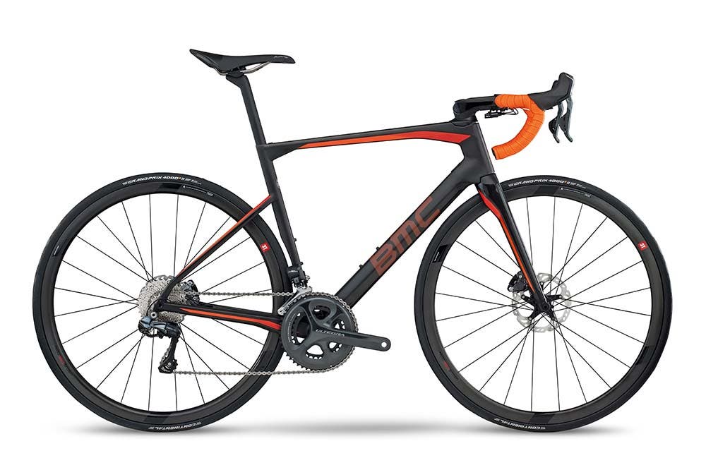 The new BMC Roadmachine bridges the gap between race and endurance bikes with versatile geometry and big tire clearance. Photo: BMC
