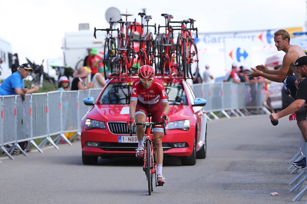 Michael Morkov crashed heavily in the first stage of the Tour, but he stuck it out  and made it through the first week without abandoning the race. Photo: Tim De Waele | <a href="http://www.tdwsport.com" target="_blank">TDWsport.com</a>