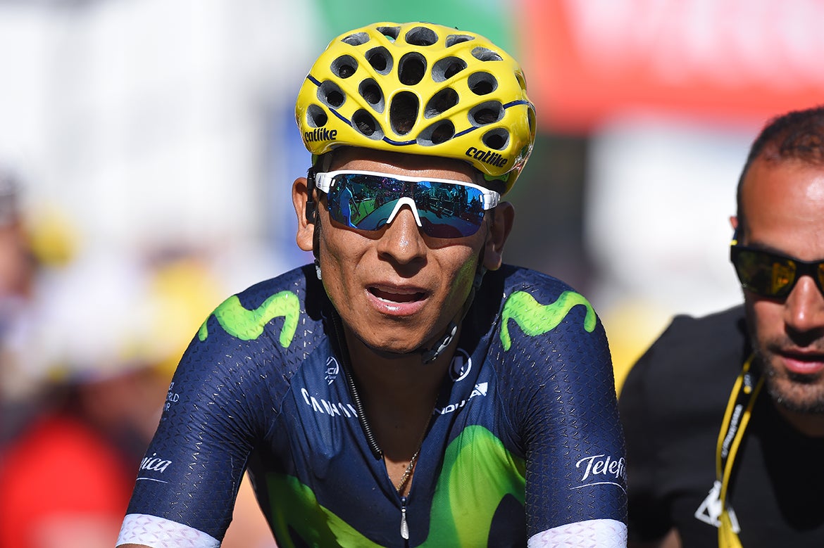 Nairo Quintana had no response when Froome attacked on the hors categorie finish climb in stage 17. Photo: Tim De Waele | <a href="http://www.tdwsport.com" target="_blank">TDWsport.com</a>