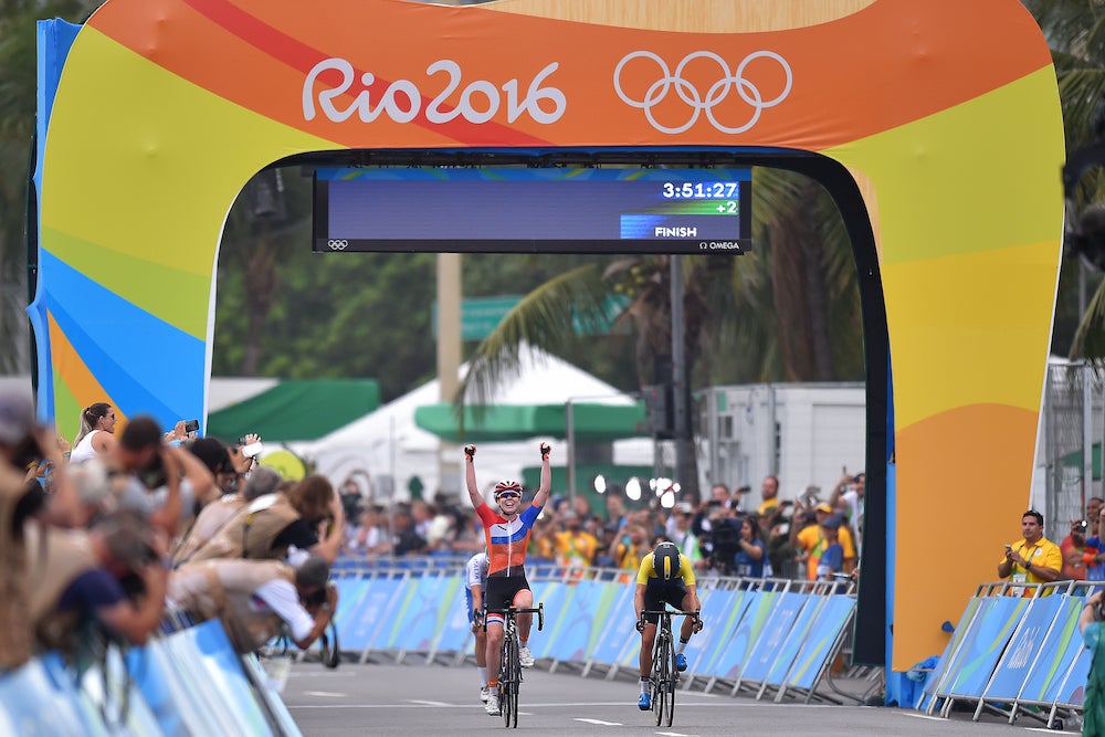 Anna van der Breggen bested Emma Johansson and Elisa Longo Borghini to win the women's road race in Rio. Photo: Tim De Waele | <a href="http://www.tdwsport.com" target="_blank">TDWsport.com</a>