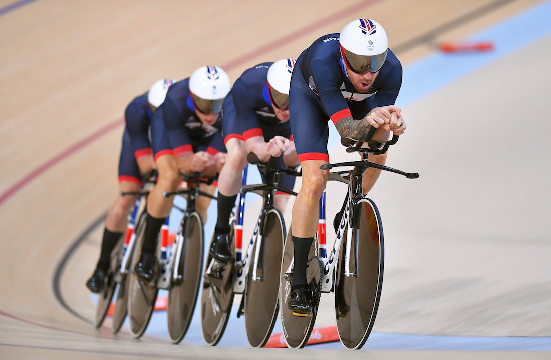 Bradley Wiggins collected his fifth gold medal at the Rio Games, helping Great Britain win the team pursuit. Photo: Tim De Waele | <a href="http://www.tdwsport.com" target="_blank">TDWsport.com</a>