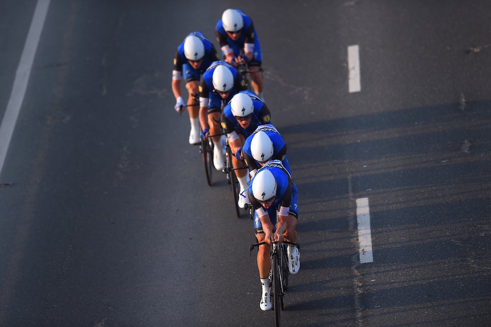 Etixx – Quick-Step, one of the two top favorites for the TTT Sunday, did not disappoint. Photo: Tim De Waele | <a href="http://www.tdwsport.com" target="_blank">TDWsport.com</a>