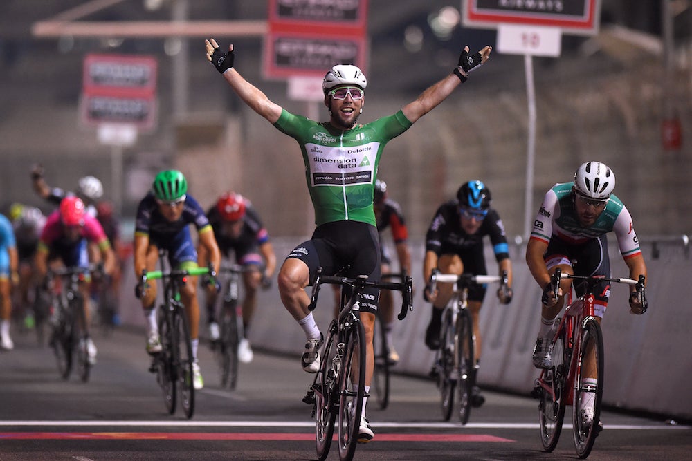 Already in the points classification's green jersey, Mark Cavendish nabbed a second stage victory in the Abu Dhabi Tour in Sunday's finale on the Yas Marina circuit. Photo: Tim De Waele | <a href="http://www.tdwsport.com" target="_blank">TDWsport.com</a>