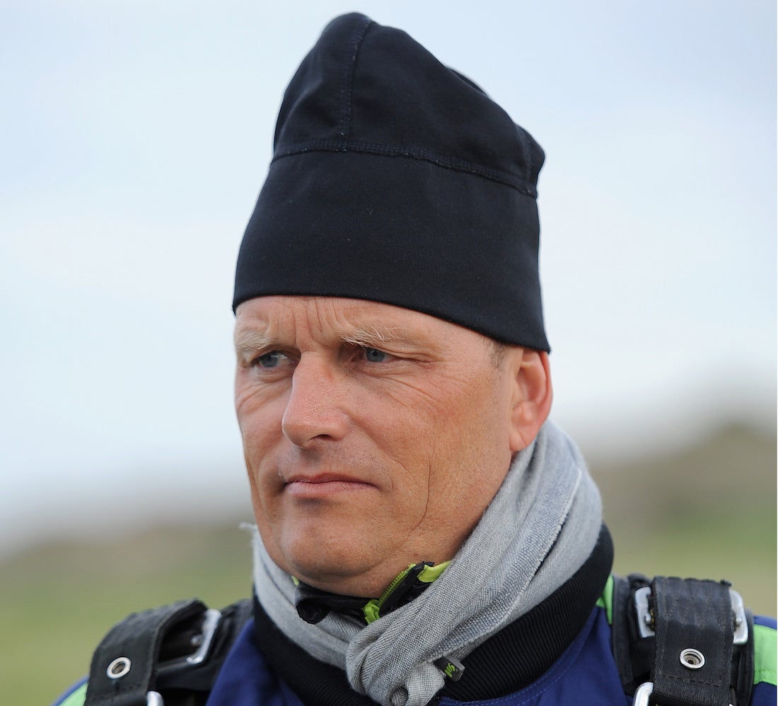 Cycling : Training camp Team Saxo Bank 2012 / Israel
Bjarne RIIS (Den)/ Parachute Diving - Free Fall / 
Camp  Entrainement Trainingkamp / Equipe Ploeg /(c)Tim De Waele