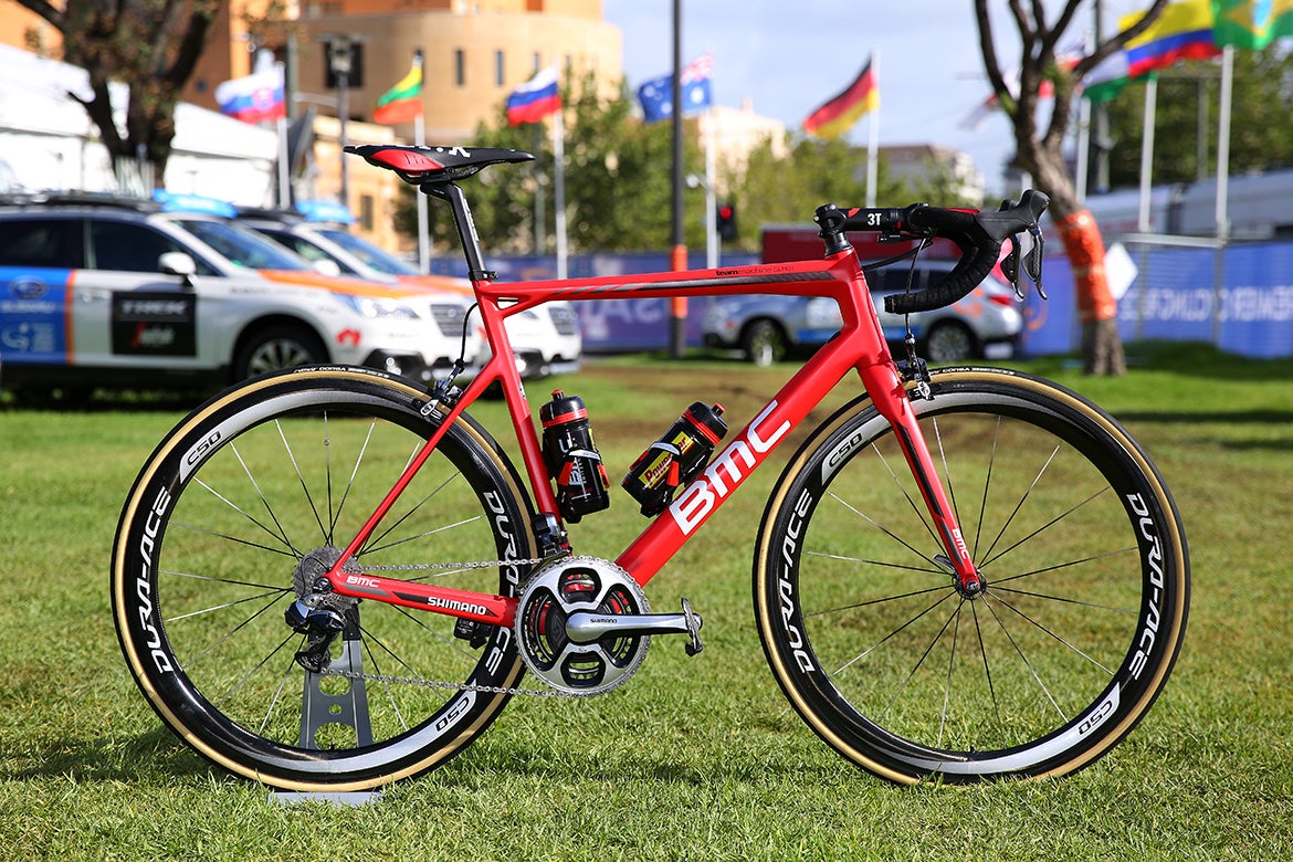Naturally, BMC Racing's Rohan Dennis is in his home country Down Under to kick off the season. This is his BMC Teammachine SLR01. Photo: Tim De Waele | <a href="http://www.tdwsport.com" target="_blank">TDWsport.com</a>