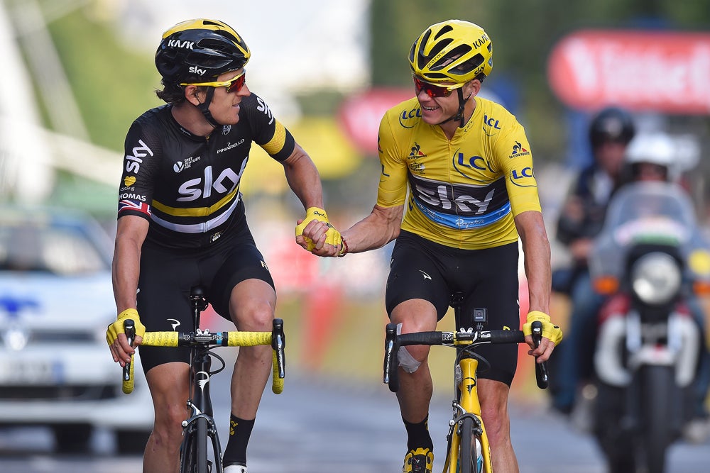Geraint Thomas (left) will race to win the Giro d'Italia this year, while Chris Froome will target winning a fourth yellow jersey. Photo: Tim De Waele | <a href="http://www.tdwsport.com" target="_blank">TDWsport.com</a>