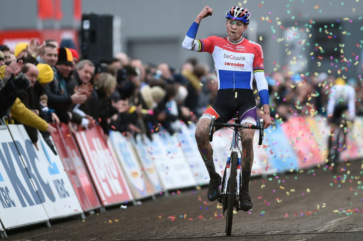Mathieu van der Poel (NED) rebounded from a crushing defeat at the world championships in Bieles, with back-to-back wins at Lille and Hoogstraten.  Photo: Tim De Waele | <a href="http://www.tdwsport.com" target="_blank">TDWsport.com</a>
