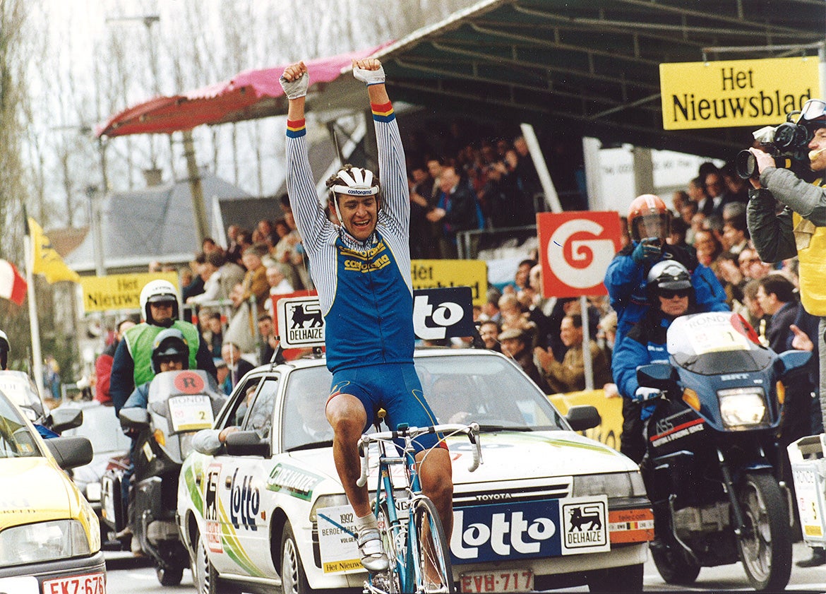 Jacky Durand won Tour of Flanders 1992 after an all-day breakaway. Photo: Cor Vos