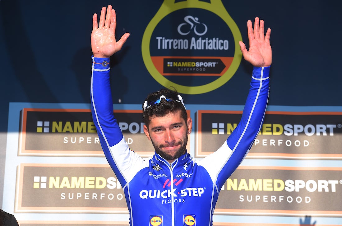 Fernando Gaviria's stage 6 win at Tirreno-Adriatico was a good confidence-booster ahead of Milano-Sanremo. Photo: Tim De Waele | <a href="http://www.tdwsport.com" target="_blank">TDWsport.com</a>
