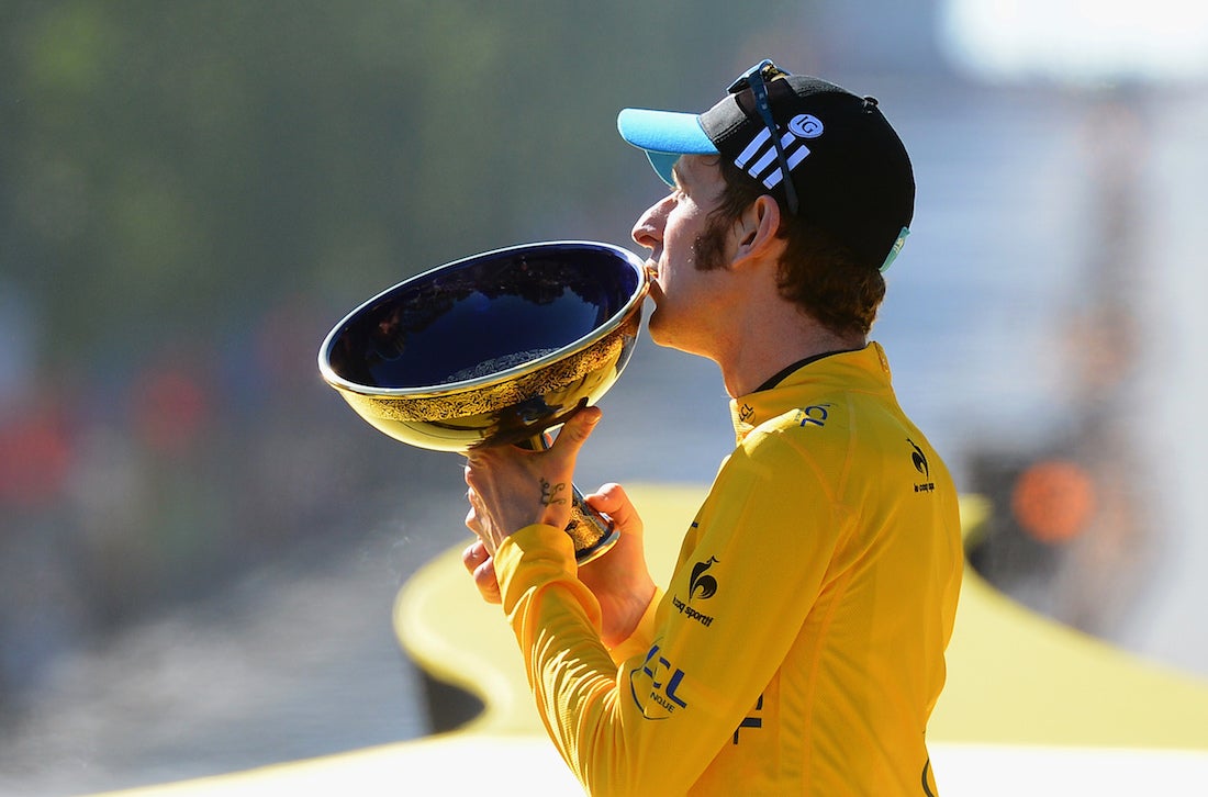 An ongoing UK Anti-Doping investigation continues to cast a pall over Bradley Wiggins's 2012 Tour de France victory. Photo: Tim De Waele | <a href="http://www.tdwsport.com" target="_blank">TDWsport.com</a> 