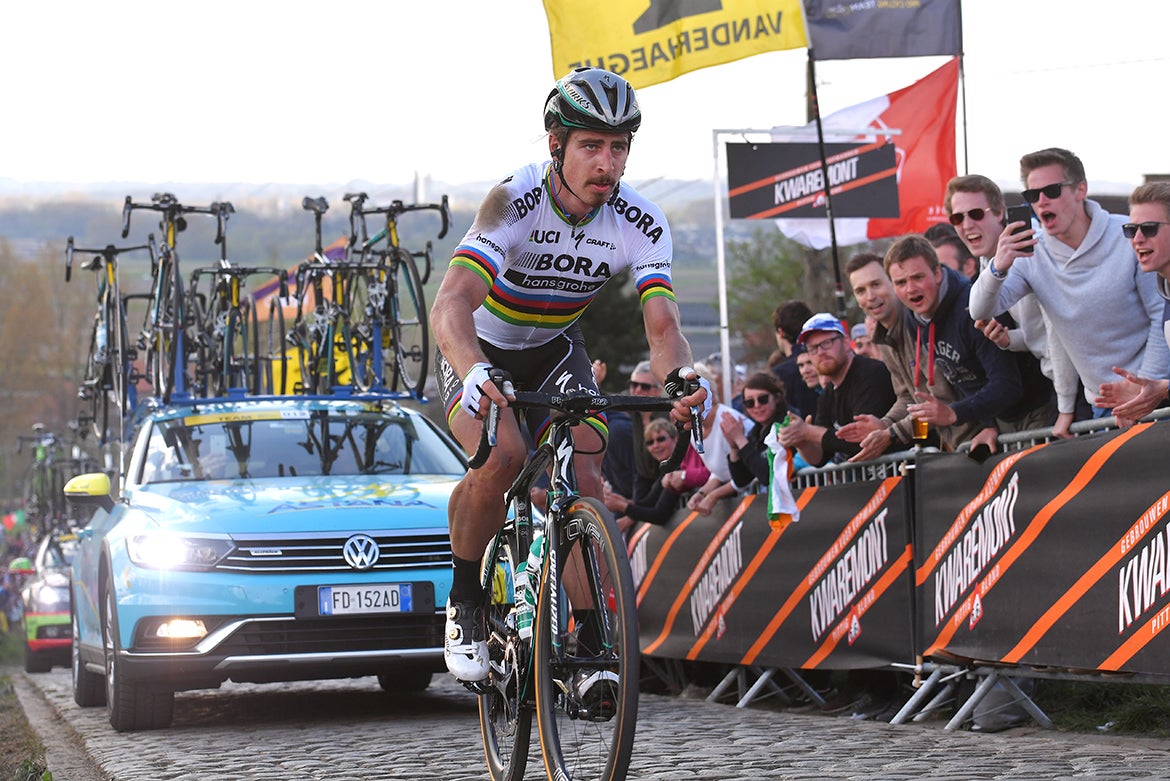 An inopportune crash on the Oude Kwaremont ruined world champion Peter Sagan's chances of defending his Tour of Flanders crown. Photo: Tim De Waele | <a href="http://www.tdwsport.com" target="_blank">TDWsport.com</a>