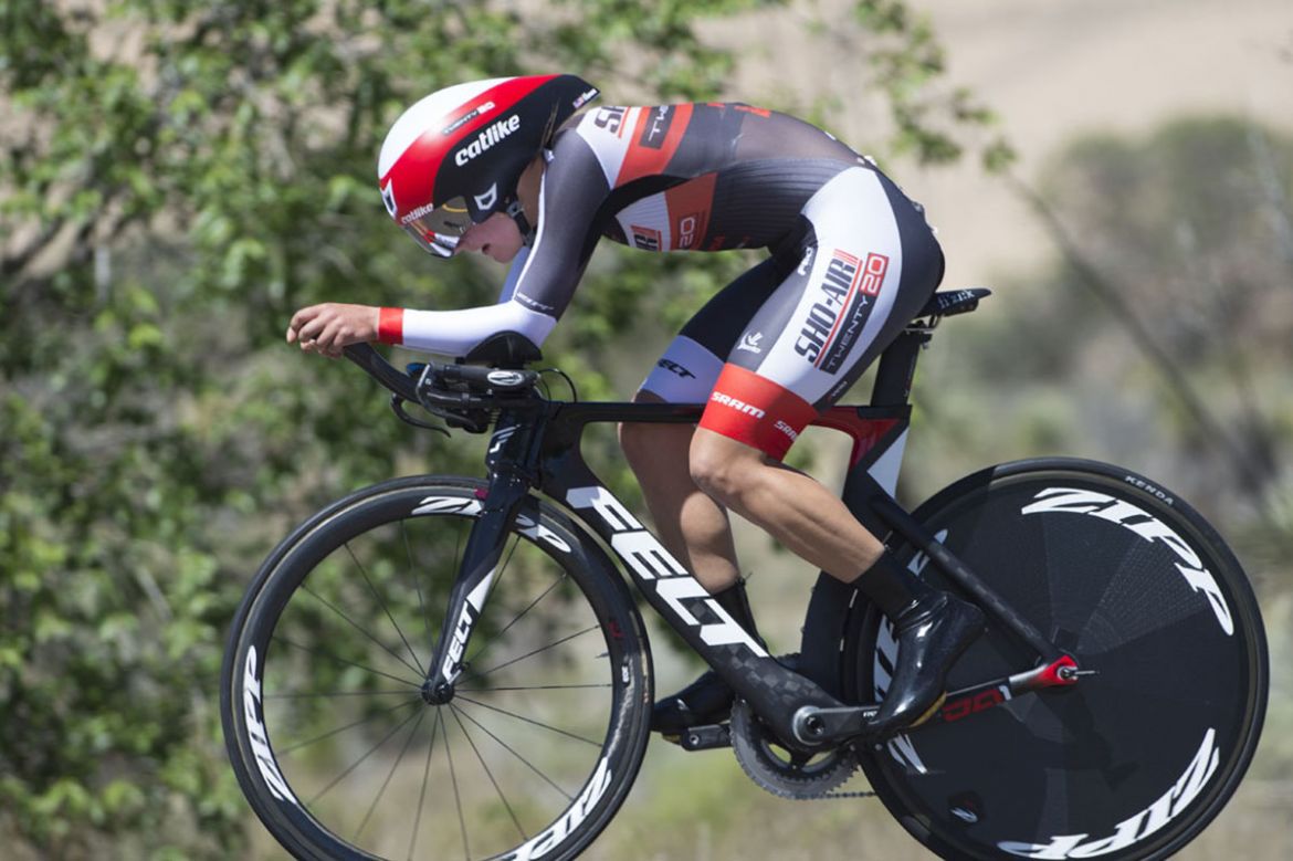 Leah Thomas won the Tour of the Gila's stage 3 time trial.  Photo: Casey B. Gibson | <a href="http://www.cbgphoto.com">www.cbgphoto.com</a>