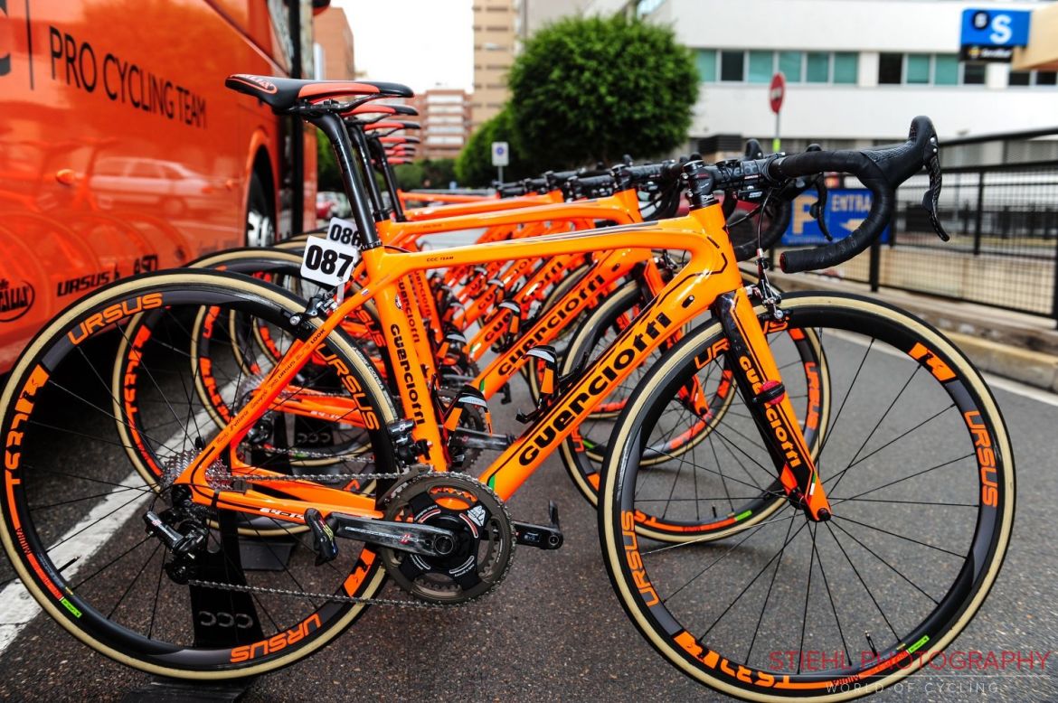 Thieves stole 18 bikes from the CCC Sprandi Polkowice team in the Netherlands Thursday night. Photo: Stiehl Photography