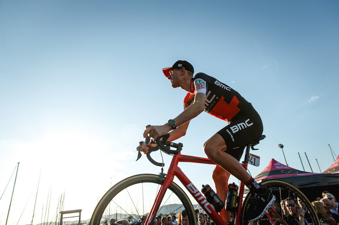 Tejay van Garderen rolled up to the stage at the Giro's team presentation Thursday. Photo: Jim Fryer / BrakeThrough Media | brakethroughmedia.com