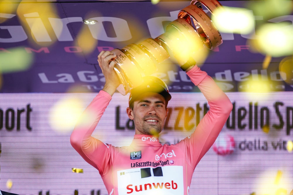 Tom Dumoulin's strong stage 21 time trial earned him the Giro d'Italia title. Photo: Jim Fryer / BrakeThrough Media | brakethroughmedia.com