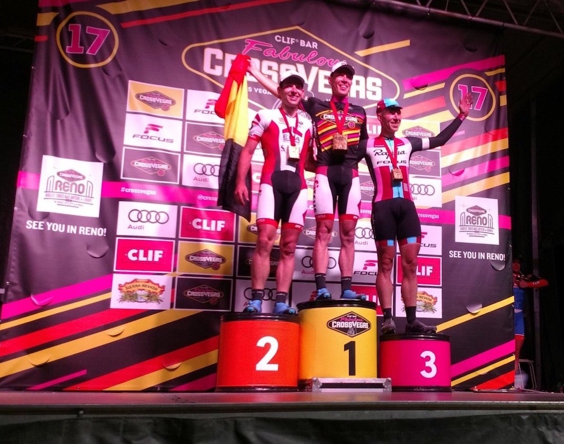 Belgian Laurens Sweeck (ERA-Circus) captured the victory at the 2017 Cross Vegas. The last edition of the race in Las Vegas. Photo: Carol Vails