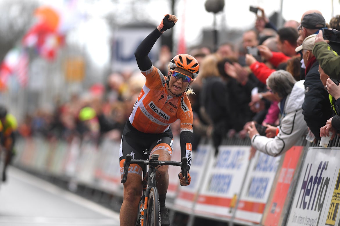Amy Pieters won the second round of the Women's WorldTour, the Ronde van Drenthe, on Sunday in the Netherlands. Photo: Tim De Waele/Getty Images 