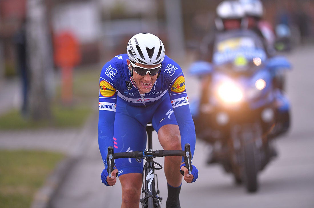 Niki Terpstra put in a huge solo effort to win E3 Harelbeke, aided by impressive teamwork from his Quick-Step squad. Photo: ©Tim De Waele | Getty Images 