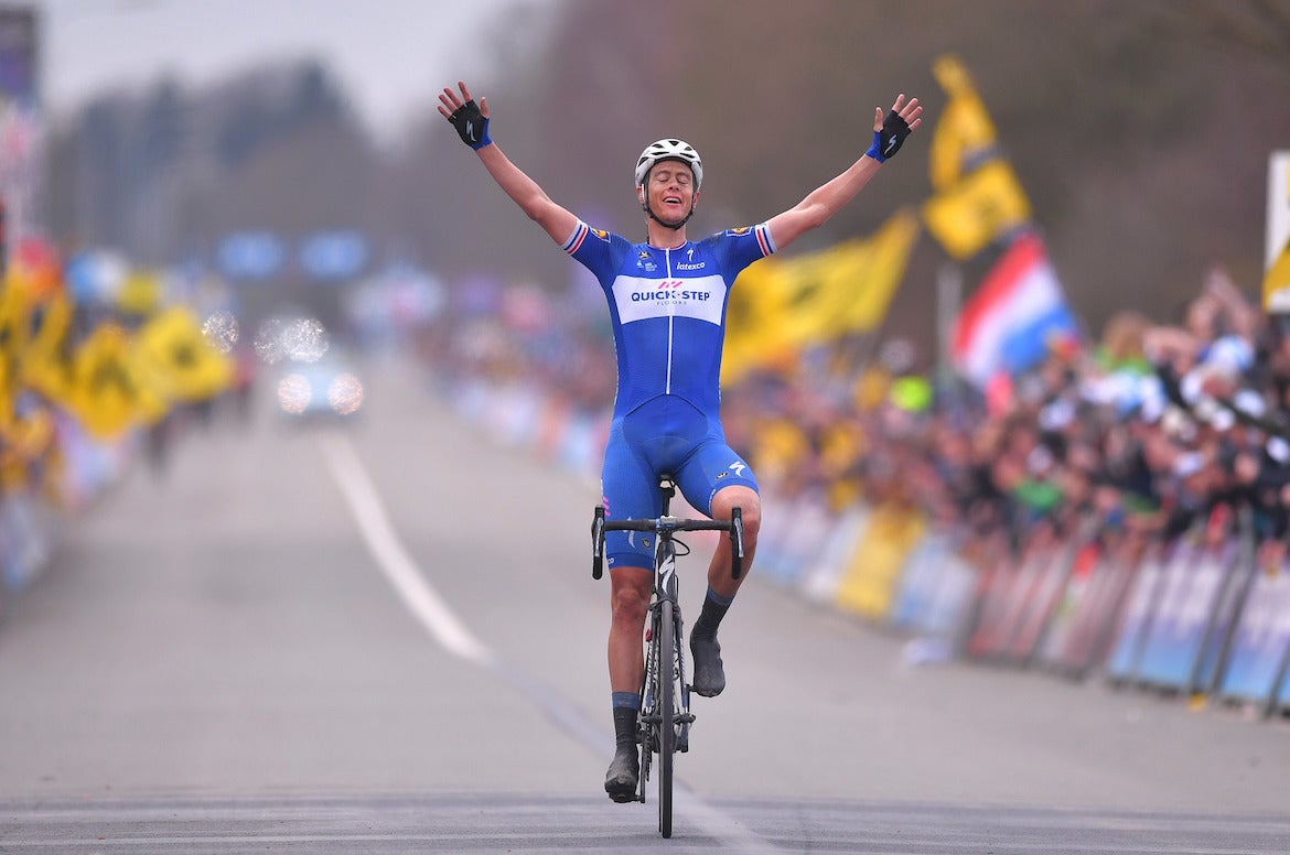 Niki Terpstra's (Quick-Step Floors) long-range attack with 25 kilometers remaining proved successful on Sunday at the 102nd edition of the Tour of Flanders. Photo: Tim De Waele/Getty Images (File).