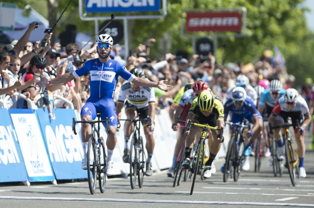 Fernando Gaviria won the fifth stage of the Tour of California to take his second victory of the 2018 edition. Photo: Casey B. Gibson | www.cbgphoto.com