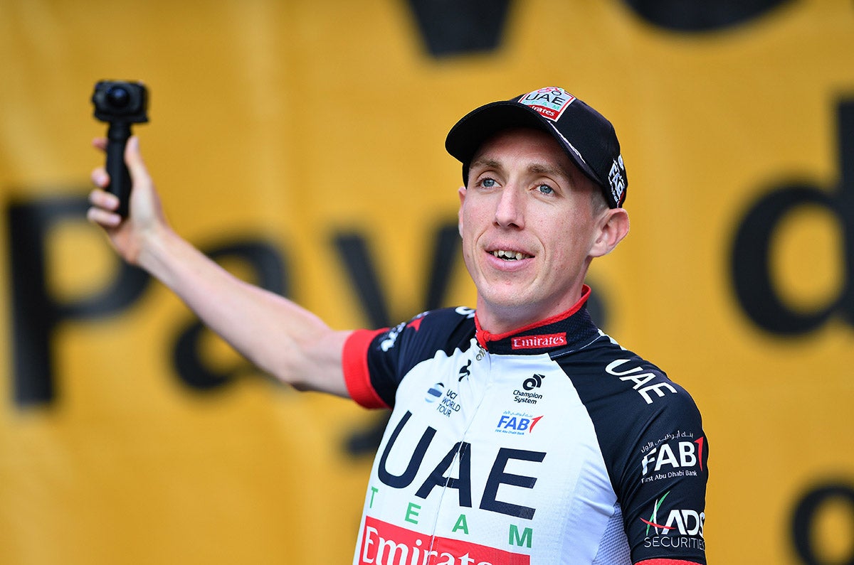 LA ROCHE-SUR-YON, FRANCE - JULY 05: Daniel Martin of Ireland and UAE Team Emirates / during the 105th Tour de France 2018, Team Presentation on July 5, 2018 in Place Napoleon, La Roche-sur-Yon, France. (Photo by Justin Setterfield/Getty Images)