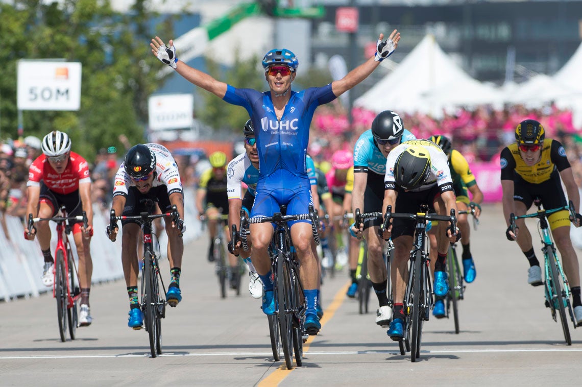 Travis McCabe puts an exclamation point on UHC's race week with a win in Stage 4 in downtown Denver. Photo: Casey B. Gibson | <a href="http://www.cbgphoto.com">www.cbgphoto.com</a>