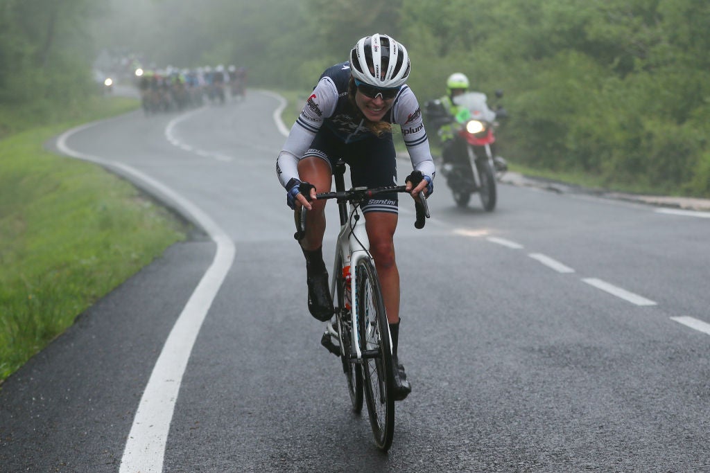 SANTA TEODOSIA, SPAIN - MAY 24: Tayler Wiles of The United States and Team Trek- Segafredo / during the 32nd Women WT Emakumeen. Bira 2019, Stage 3 a 97km stage from Murgia to Santa Teodosia 1051m / #Bira / #UCIWWT / @EmakumeenBira / on May 24, 2019 in Santa Teodosia, Spain. (Photo by Gonzalo Arroyo Moreno/Getty Images)
