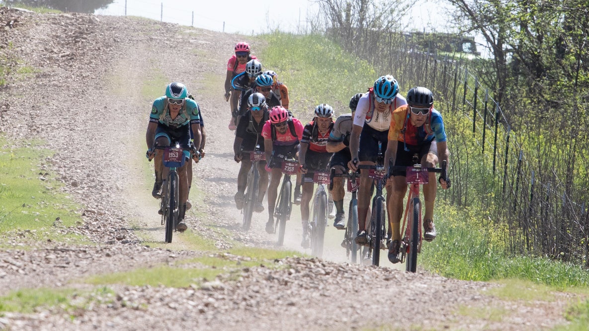 Ted King led the super strong chase group, which perhaps underestimated the strength and endurance of Colin Strickland.  Photo: Brad Kaminski | VeloNews.com