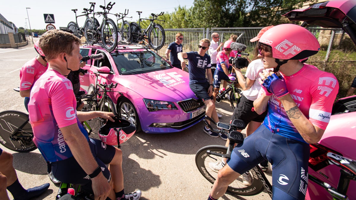 EF Education First practices the team time trial ahead of the 2019 Tour de France. | Photo: Greg Erwin