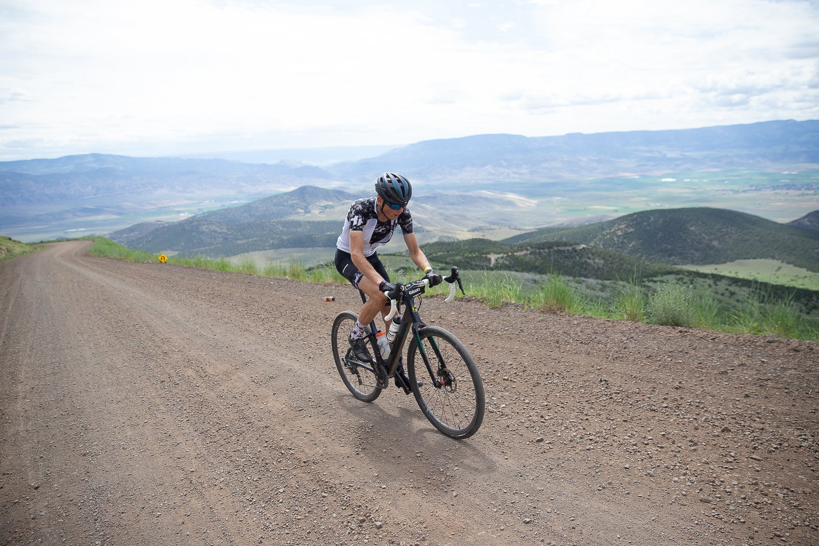 Alex Grant crushes the climb on Cannondale's recently launched gravel bike - the Topstone. Photo: Cathy Fegan-Kim