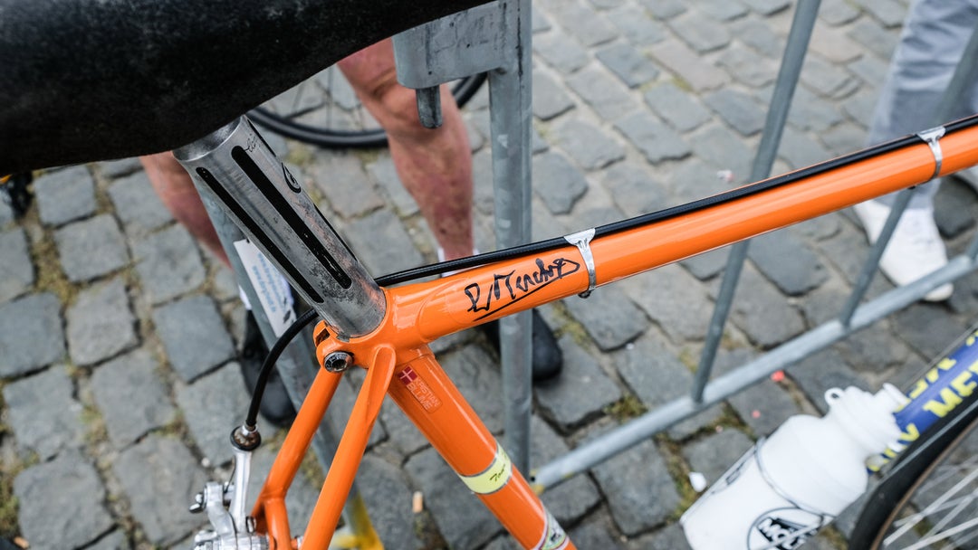 The coolest bike at the Tour is orange, steel, and lugged