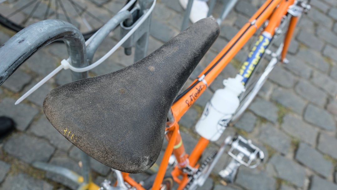 The coolest bike at the Tour is orange, steel, and lugged