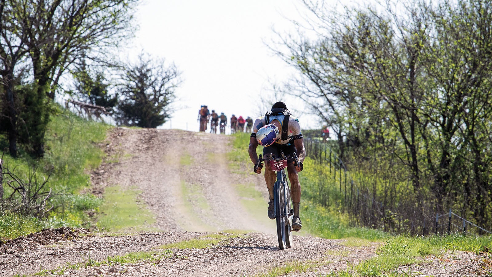 Colin Strickland still had 100 miles to go when he made his winning attack during the Little Egypt section of the Dirty Kanza 200. Photo: Brad Kaminski 