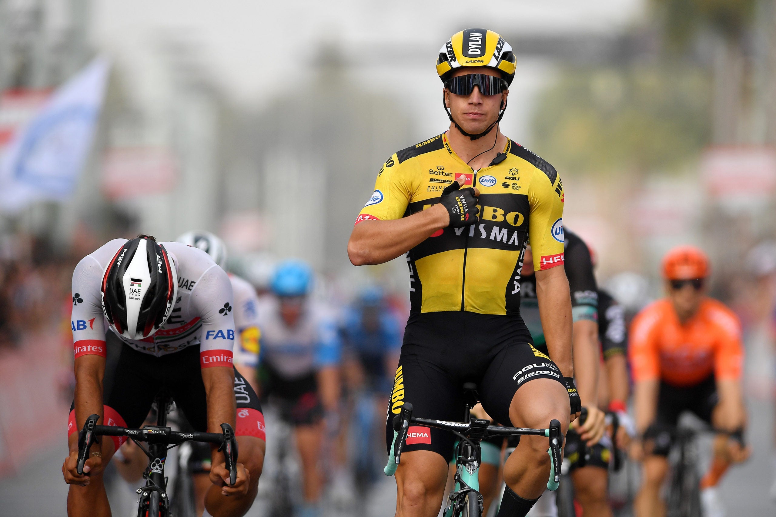 Dylan groenewegen won stage 4 of the 2020 UAE Tour