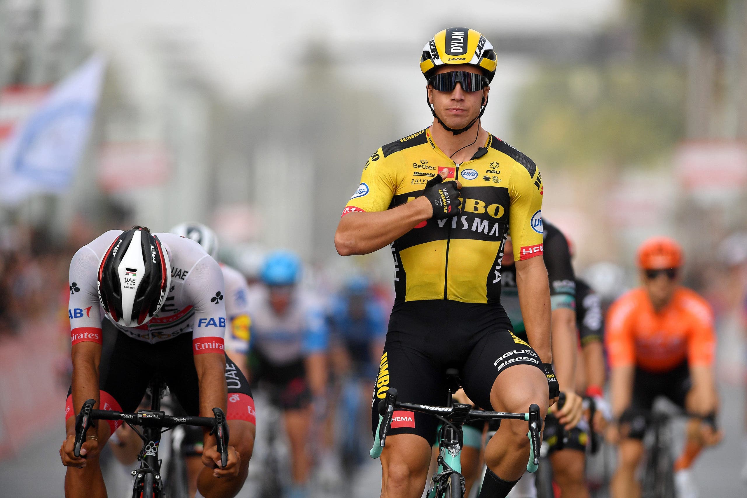 Dylan groenewegen won stage 4 of the 2020 UAE Tour