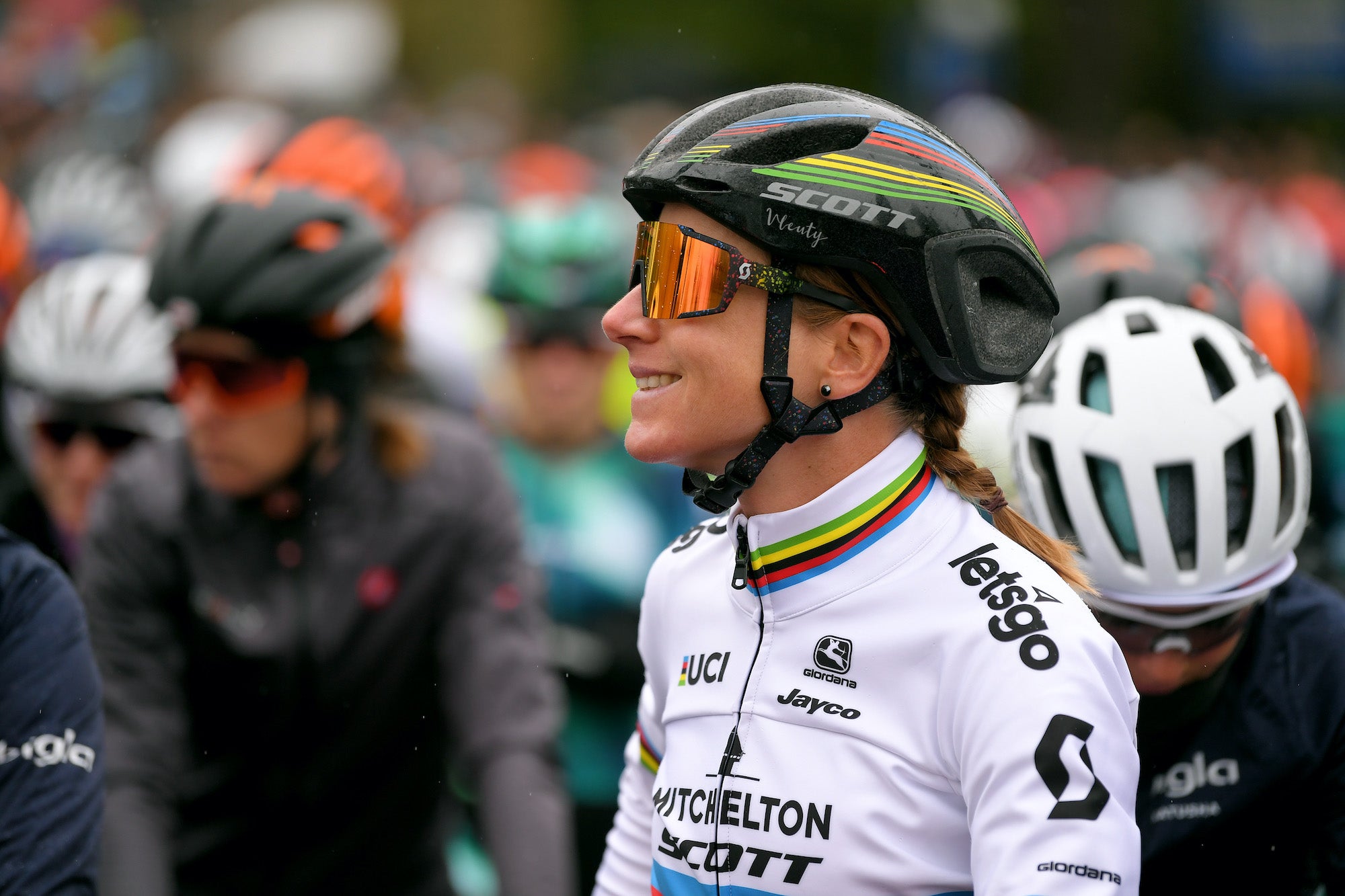 Van Vleuten ahead of February's Omloop Het Nieuwsblad. Photo: Luc Claessen/Getty Images