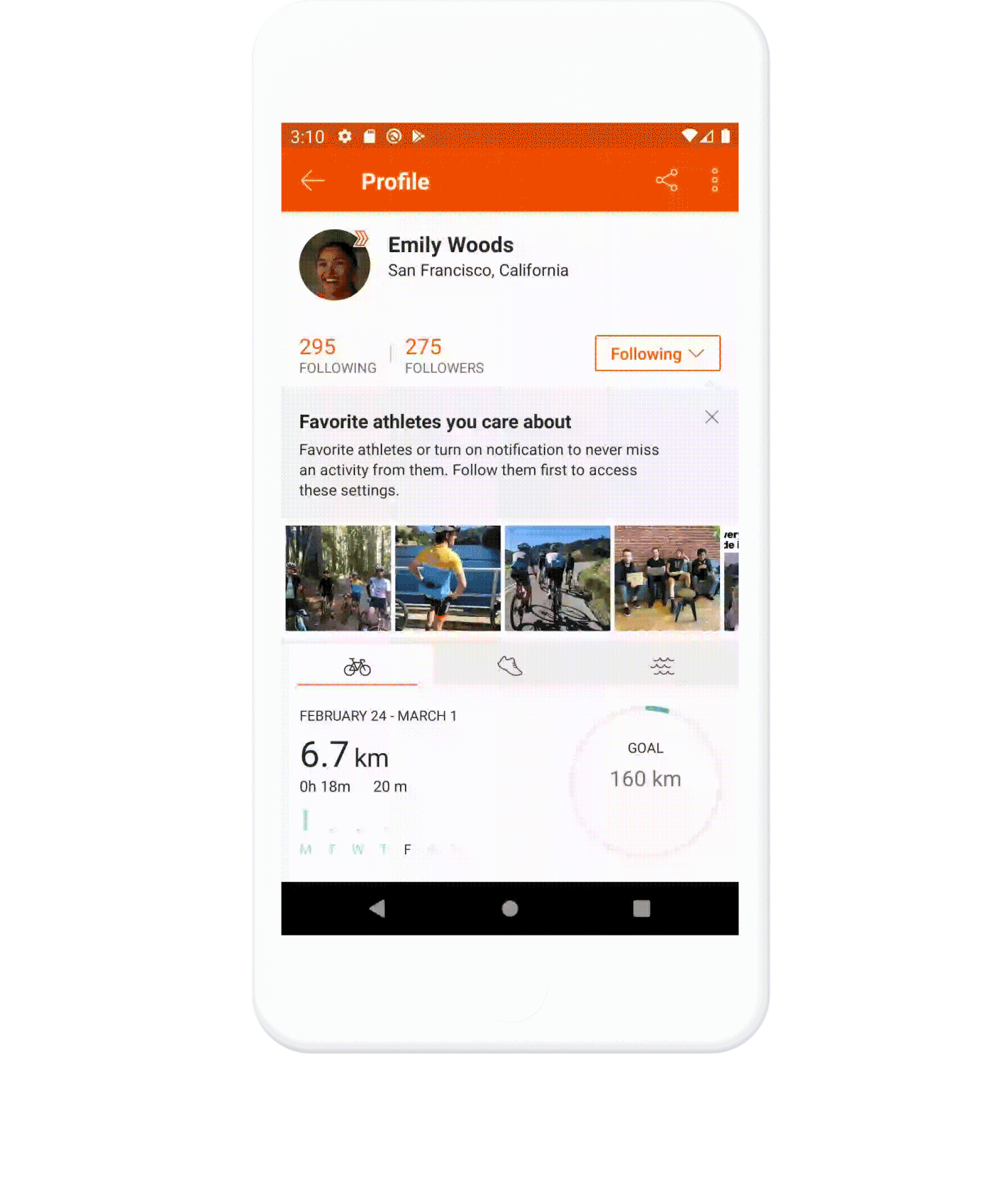 Strava feed favorites