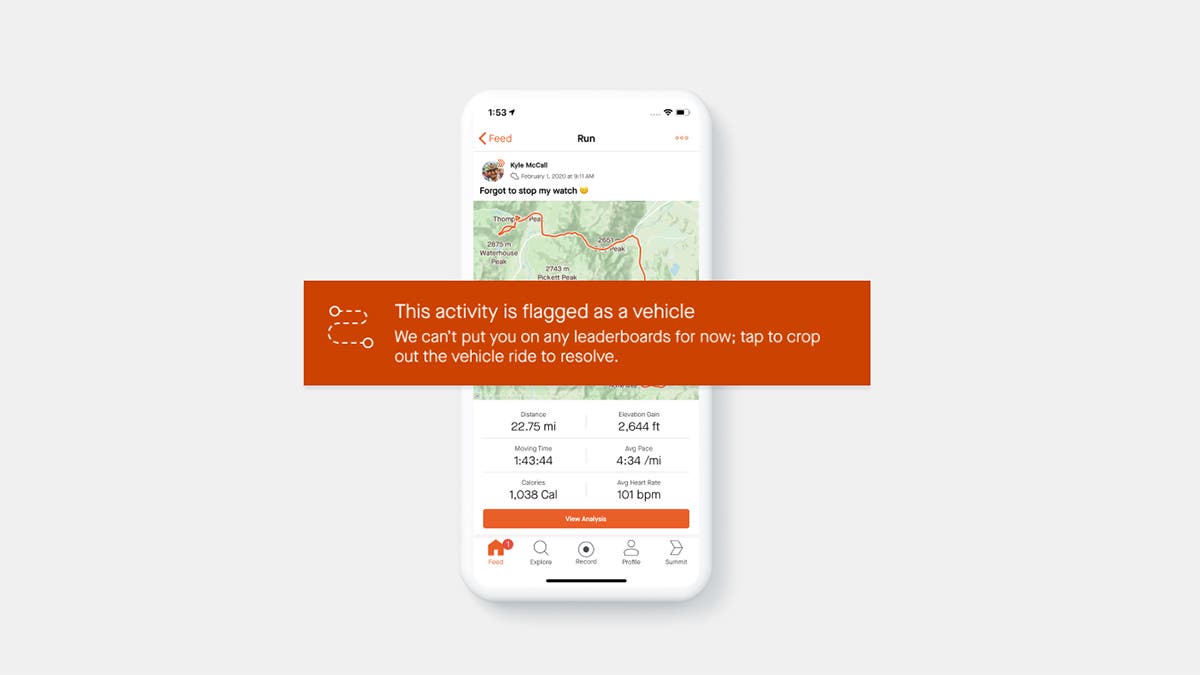 Strava flagged segment