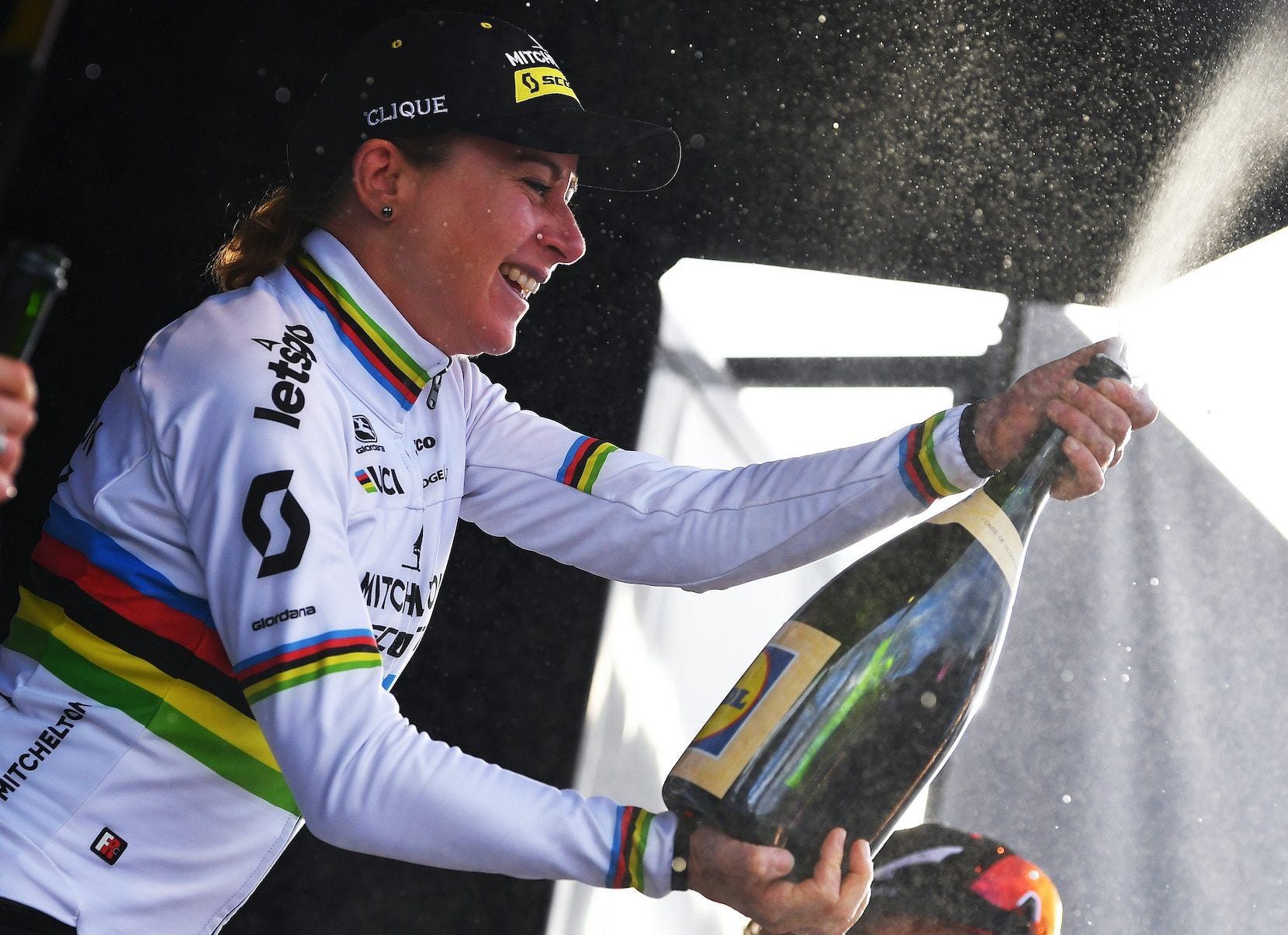 NINOVE, BELGIUM - FEBRUARY 29: during the 75th Omloop Het Nieuwsblad 2020, Men Race a 200km race from Ghent to Ninove / @OmloopHNB / #OHN20 /on February 29, 2020 in Ninove, Belgium. (Photo by Tim de Waele/Getty Images)