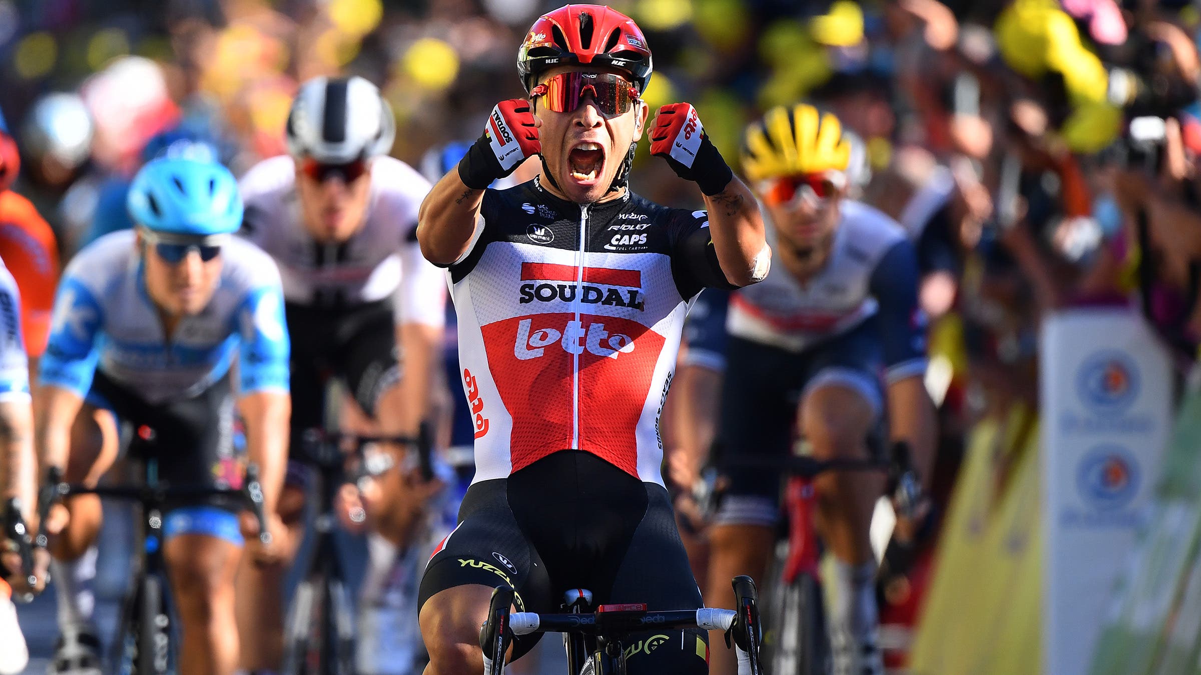 Caleb Caleb Ewan sprints to victory on Stage 3 of the 2020 Tour de France