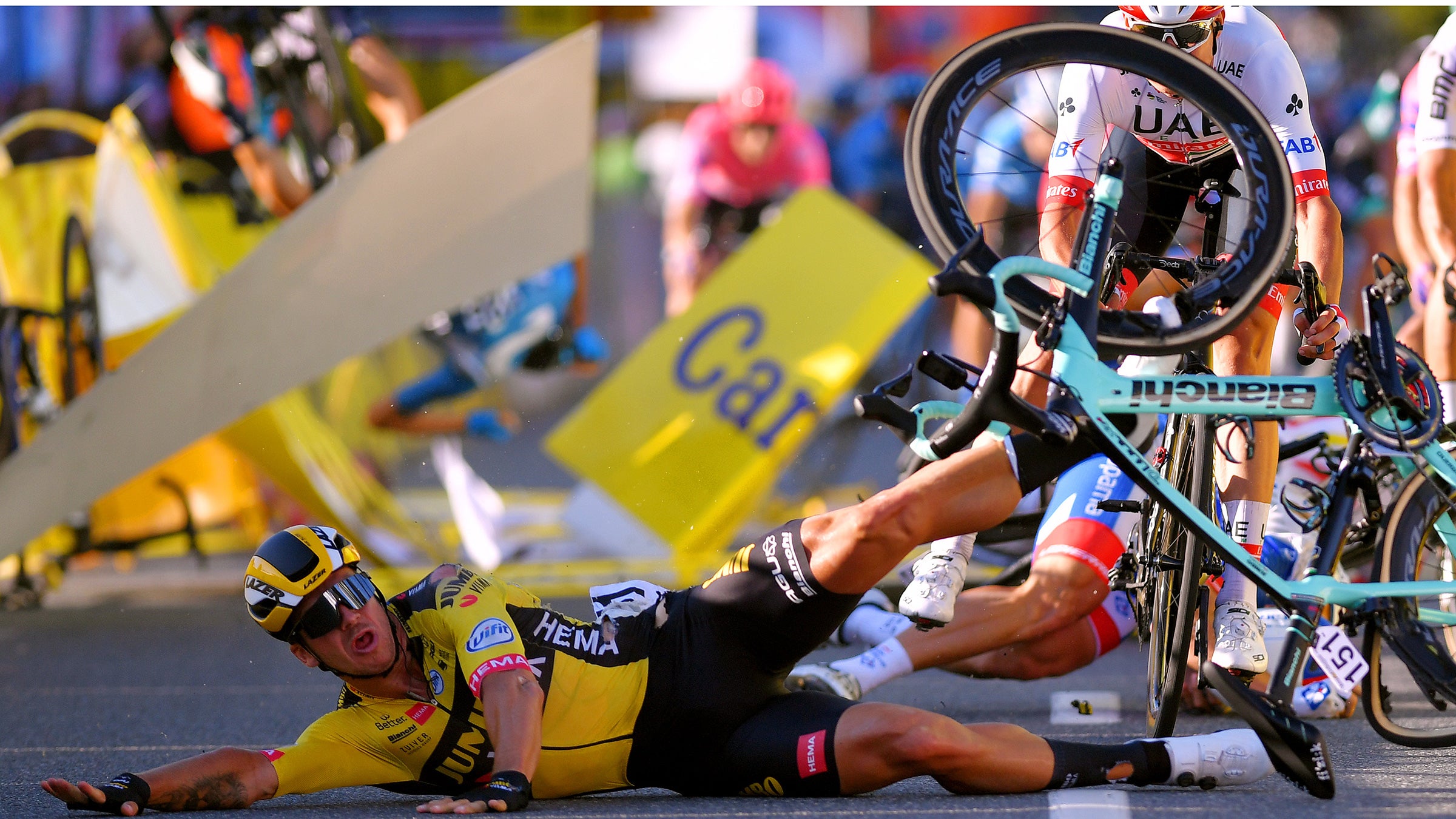 2020 Tour of Poland stage 1 finish line chaos