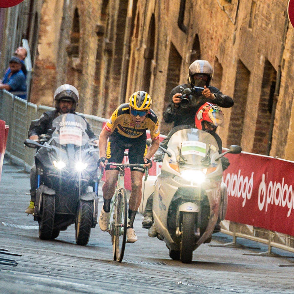 Van Aert is proving he can do it all, from Strade Bianche to reduced bunch sprints.